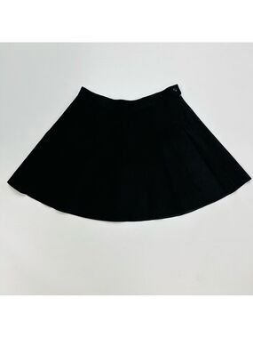 American Apparel black suede mini circle skirt Small aline